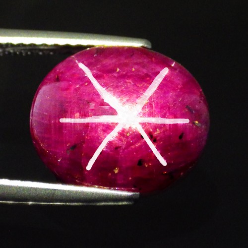 12.72 Ct Romantic Oval (12 x 11 mm) 100% Natural Mozambique Red Star Ruby Gems - Picture 3 of 7