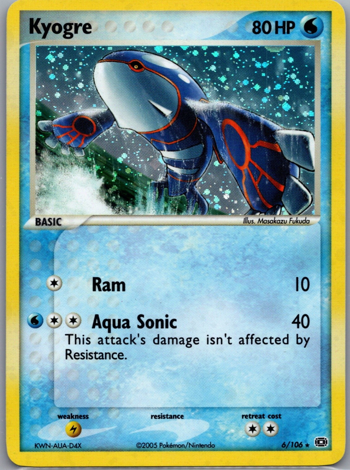 Kyogre 6/106 Holo Emerald - Pokemon Card - NM