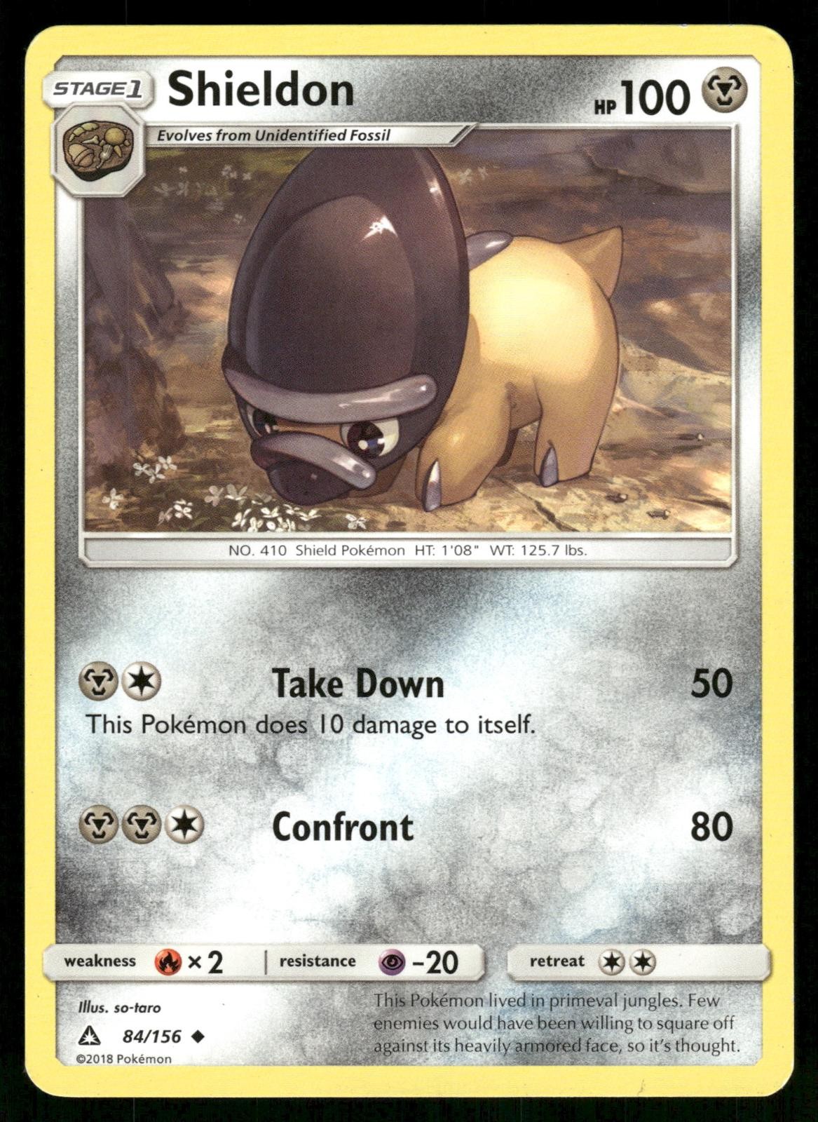 Shieldon 84/156 Uncommon Ultra Prism Pokemon Near Mint