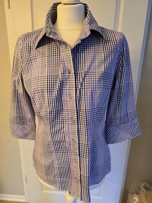 Street One Bluse Gr. 38 kariert fliederfarben NEU TOP  - Bild 1 von 4