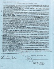 Eva Gabor Signed Spelling Television Contract Beckett Authenticated
