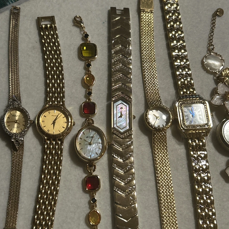 Lot Of 10 Assorted Womens Watches Untested Vintage Gold Silver Mix Tone Metal - Image 2 of 4