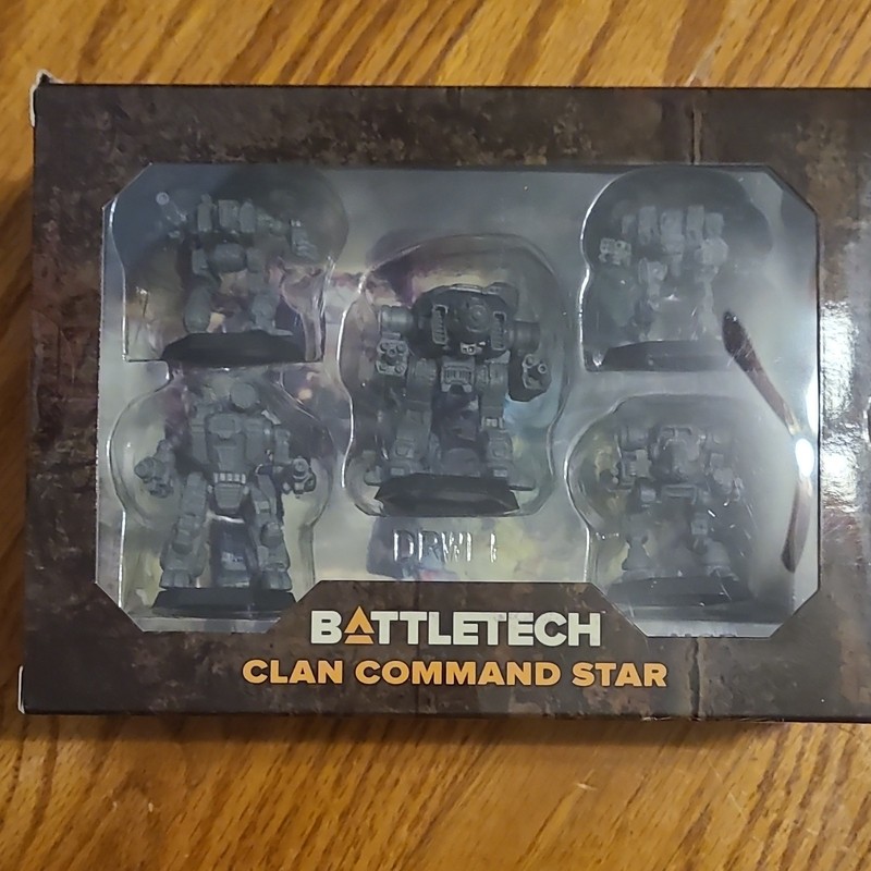 Catalyst Game Labs BattleTech Clan Command Star Unpainted Miniatures + Cards