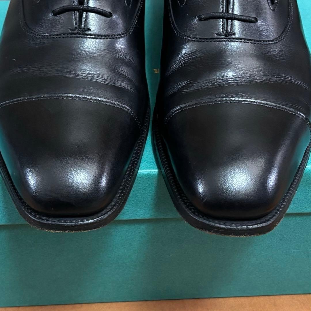 Edward Green CHELSEA Black Leather Oxford Dress Shoes Cap Toe Men's UK6.5 US7 D image 5