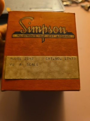 #ad SIMPSON PANEL METER MODEL 2142 $20.00