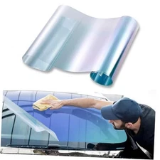  Blue Chameleon Window Tint for Car, 70% VLT Front Windshield Tint 30Inch X 