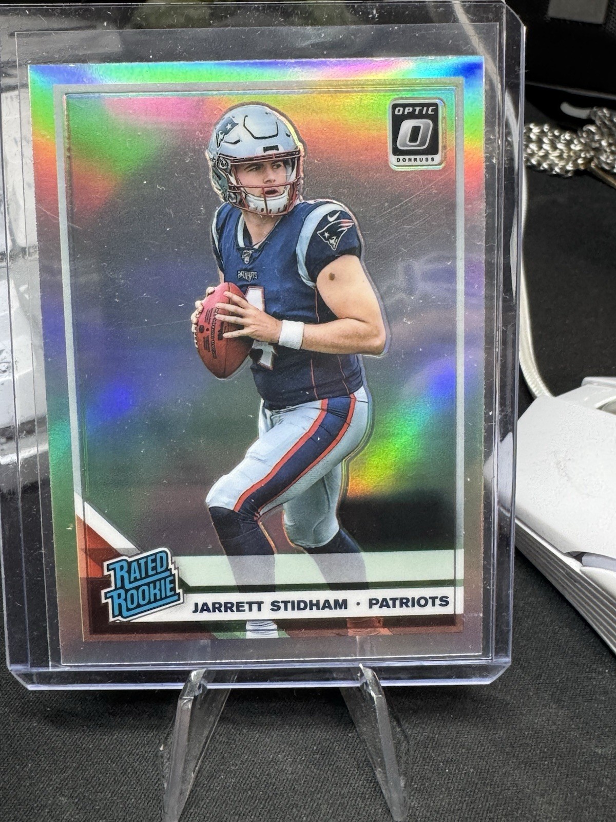 2019 Panini Donruss Optic - Rated Rookie Jarrett Stidham #157 Holo Prizm (RC)