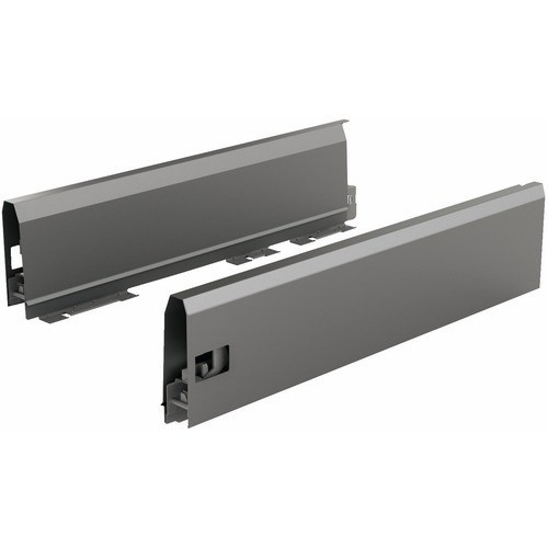 Profils ArciTech Hettich de 126 mm en acier anthracite pour tiroir premium