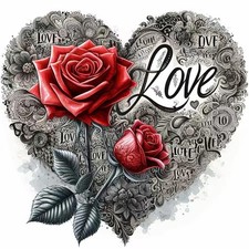 Roses and Love Diamond Painting Kits for Adults - Valentine's Day G9141-US