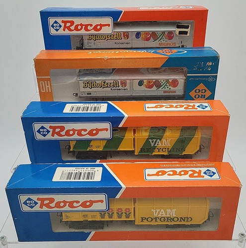 Roco Spur HO Migros und VAM Wagen Sortiment: 46397, 4341, 46227, 46228 [4] EX | Zustand: Used