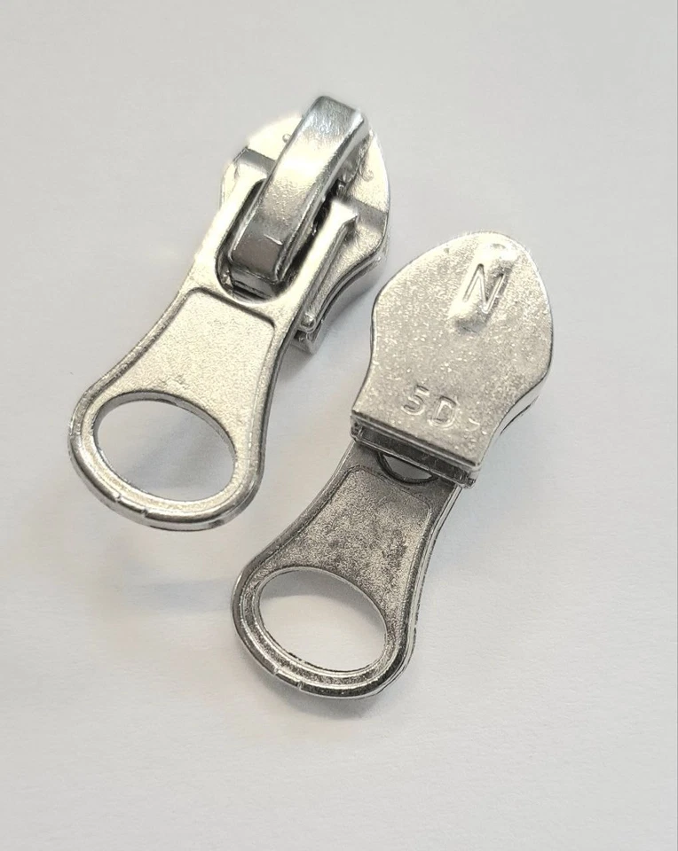 1 St Zipper 7mm N7 Nylon Reißverschluss Ersatz Schieber Zipper oxid  nickel - Bild 3 von 4