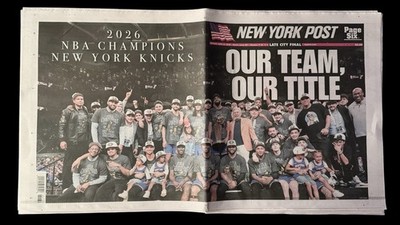 OUR TEAM OUR TITLE! KNICKS WIN NBA FINALS! New York Post 6/15/2026 BRAND NEW!