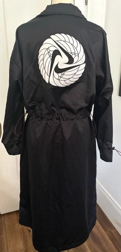 Nike Icon Clash Black Satin Jacket Womens XS Harajuku Sukeban Rebel Streetwear image 5