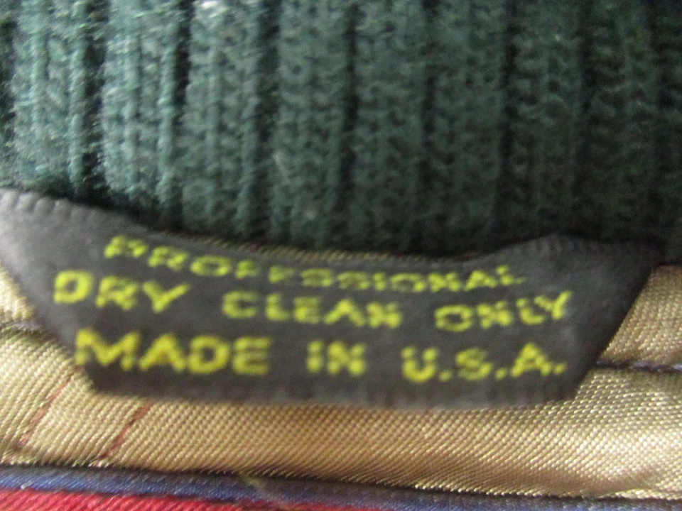 Vintage Jos A Bank Jacket Mens Medium Wool Bomber Sportswear Made USA 90s - Image 4 of 4