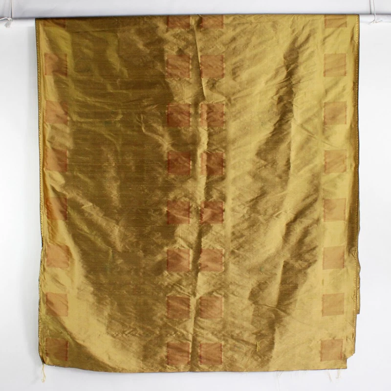 Green Hand-Painted Asian-Inspired Silk Fabric 54" x 2 7/8 Yards - Image 2 of 4