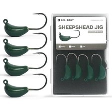 Sheepshead Jigs, Standup Style Jigheads with Green Pumpkin - 1oz - 4Pack