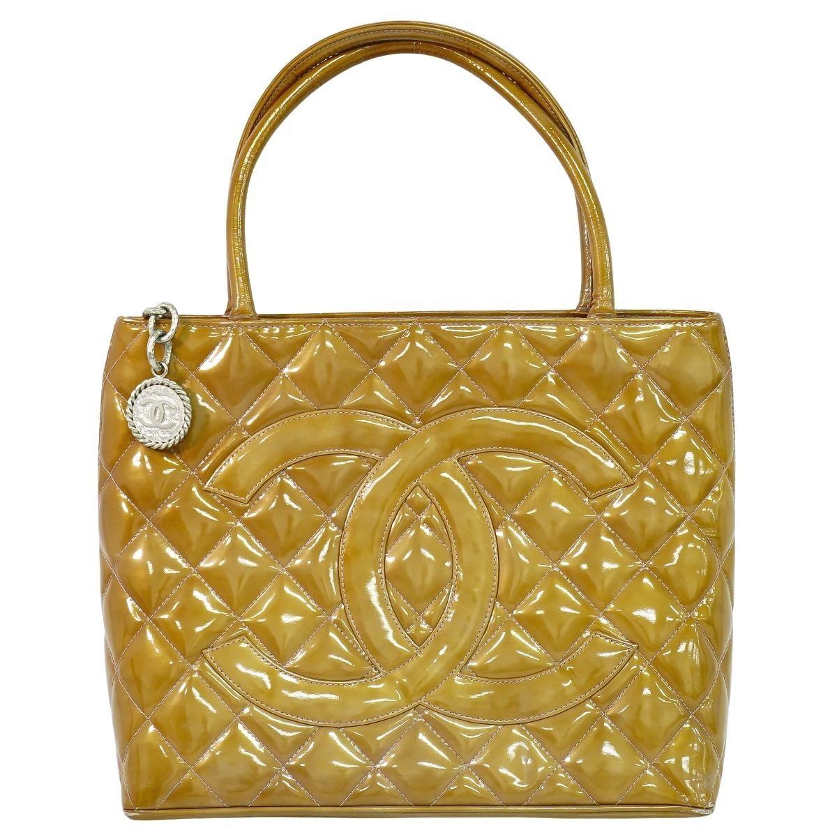 Chanel Coco Mark Tote Bag in Patent Brown 383501