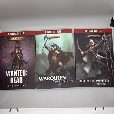 Warhammer Novella Series 1 Lot Of 3 Wanted: Dead Warqueen Heart Of Winter