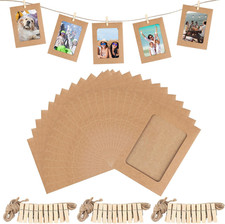 30 Pcs Cardboard Photo Frames, Paper Photo Frames, 4X6 Inch Cardboard Picture Fr