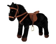 John Plüschpferd mit Soundfunktion schwarz Pferd Kinder Reiten Stehpferd