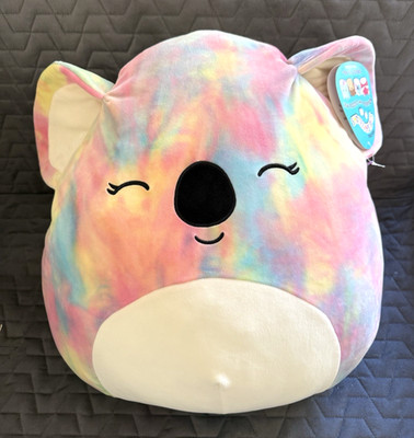 NEW XL Squishmallow Katya Tie Dye Koala 16  Large Gift Holiday Birthday Plushie