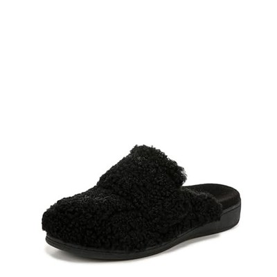 J0892F1001 VIONIC WOMENS GEMMA II MULE SLIPPERS BLACK FABRIC SIZE 10M