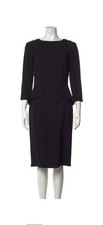 Elie Saab Bateau Neckline Midi Length Dress Size: M I US8, FR40