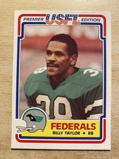 1984 Topps USFL Football #130 Billy Taylor - Washington Federals
