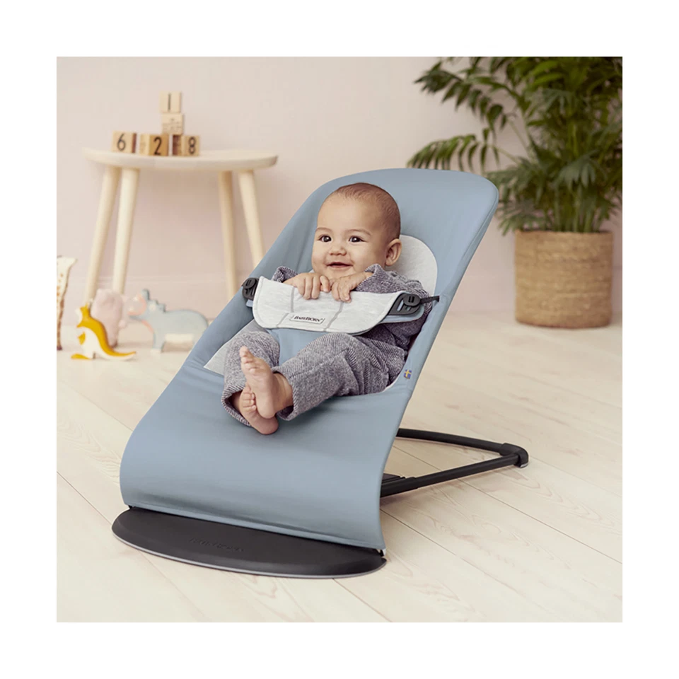 Cotton Jersey/Blue/Gray - BabyBjörn Bouncer Balance Soft |62 - Image 2 of 2