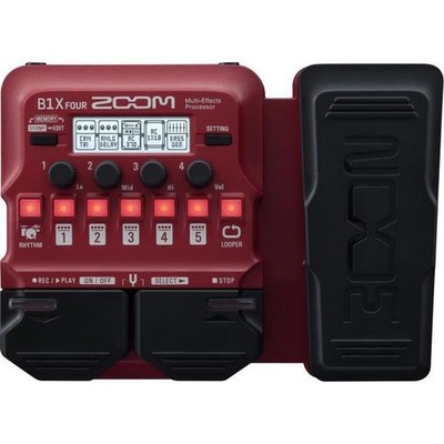 Zoom B1X Four Multi-Effects Processor with Expression Pedal for Bass Guitar