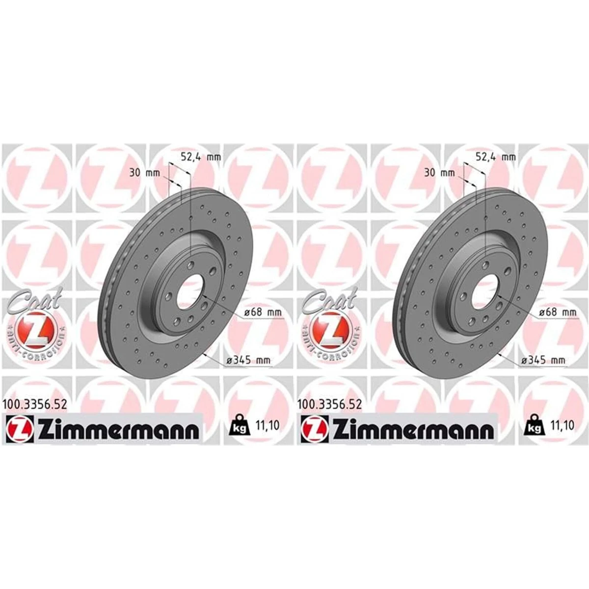 2 Disques De Frein ZIMMERMANN Arrière Pour AUDI A6 C8 Avant - Autodoc - Haute Performance