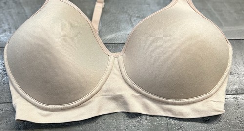 LAND’S END Women's T-Shirt Bra Wireless Nude Seamless 534738 Adjustable 36C - Picture 2 of 5