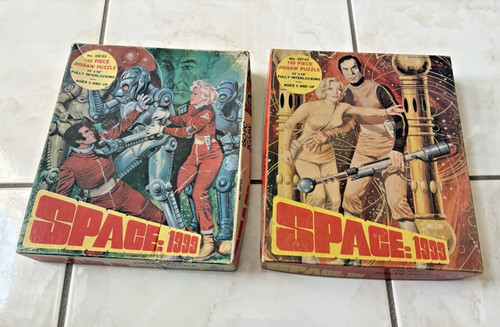 TWO VINTAGE 1970's SPACE 1999 SHOW JIGSAW PUZZLES 14X10 150 PIECES