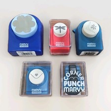 5x Marvy Uchida Paper Punch Mix Lot Scrapbooking Border Flower Heart Dragonfly