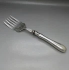 ANTIQUE 19thC SOLID STERLING SILVER LARGE FISH SERVING FORK 127g 25CM SHEFF 1877