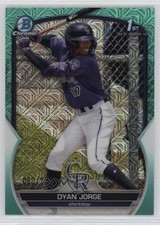 2023 Bowman Chrome Prospects Mega Box Aqua Mojo Refractor 80/225 Dyan Jorge 8d2
