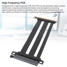 PCIE 4.0 X16 Riser Cable High Speed Flexible Extender Card Extension Port 180