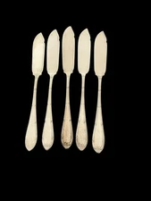 Vintage Krupp Berndorf Silverplate - Lot of 5 Butterknives Butter Spreader