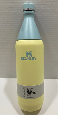 NEW w/ Minor Dents   Stanley All-Day 34 oz Slim Bottle   Cool Pomelo Two-Tone