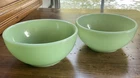Vintage Fire King  Oven Ware Jadeite 5” Chili Bowls (2) Read!