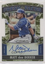 2015 Panini Prizm Fresh Faces Signatures Camo /199 Matt den Dekker #18 Auto 00ht