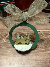 Wooden Handcrafted Christmas Hanging Ornament Deer Nature