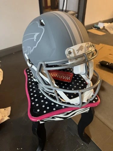 Josh Allen Authentic Full Size Slate Autographed Helmet Becket Certified