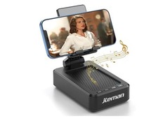 Cell Phone Stand with Wireless Bluetooth Speaker and Anti-Slip Base HD Surround