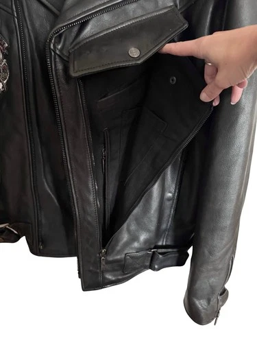 Milwaukee Leather Men’s Jacket (Premium Milled Cowhide)  Vintage Kutter, SOA image 3