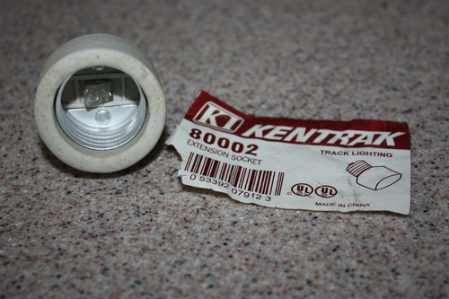 KenTrak KENROY TRACK LIGHTING CERAMIC 1" EXTENSION SOCKET - CHOOSE QUANTITY 1-12 - Picture 3 of 7