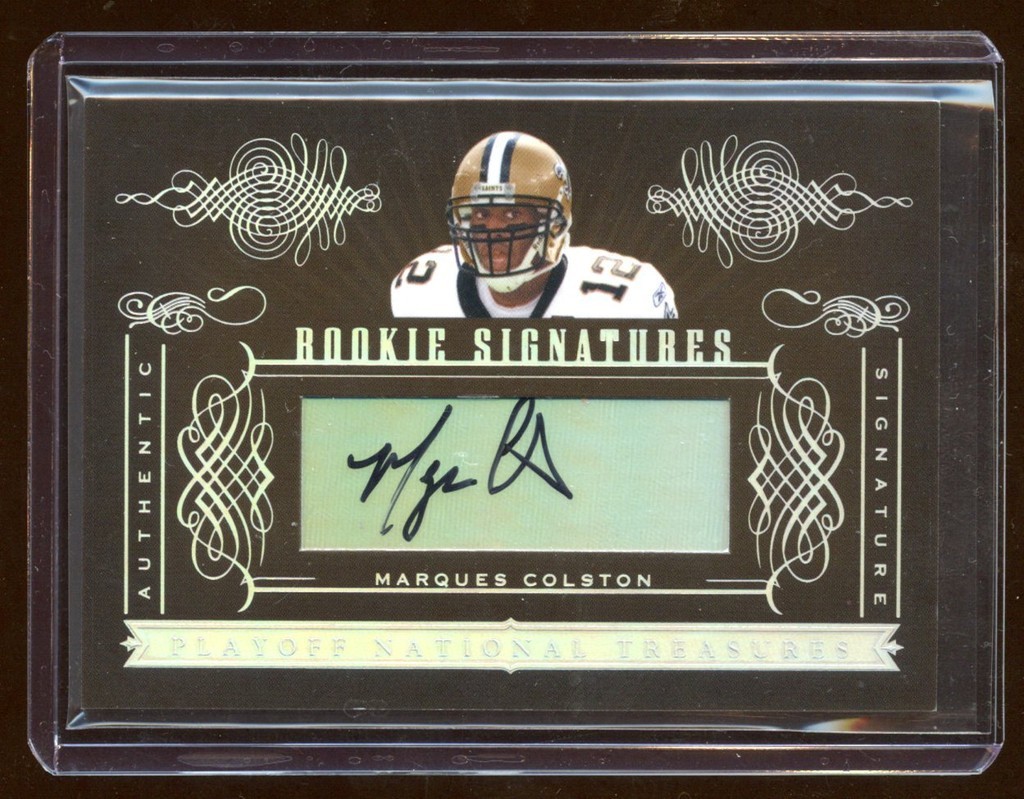 MARQUES COLSTON 2006 NATIONAL TREASURES RC AUTO /200 TRUE BASE RC AUTO SAINTS