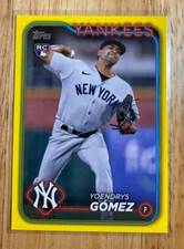 2024 Topps Series 2 Yoendrys Gomez RC Yellow Parallel #615 Yankees