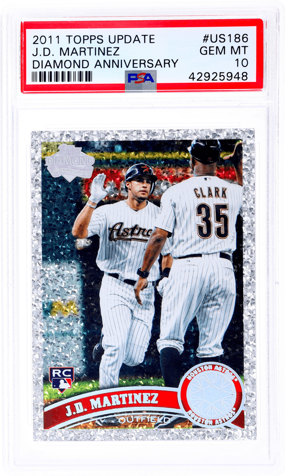 2011 Topps Update J.D. Martinez Diamond Anniversary #US186 PSA 10 Rookie RC