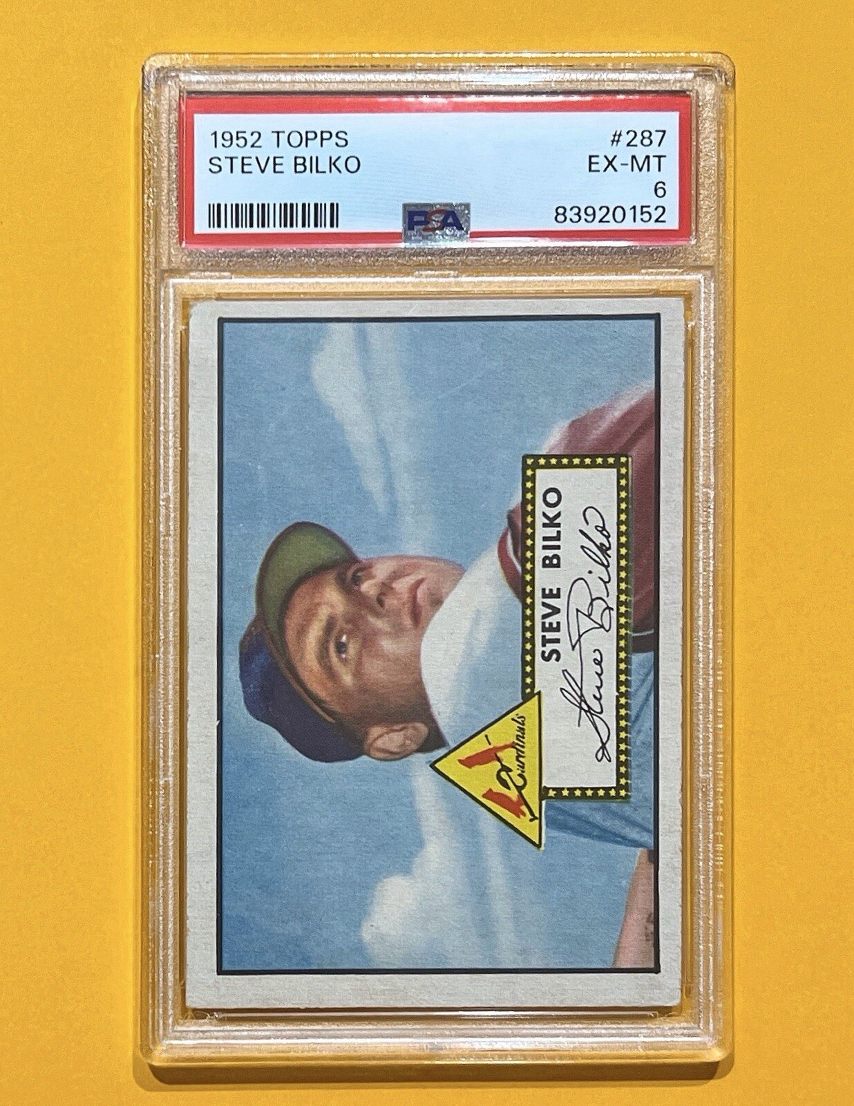 1952 Topps - Semi-High # #287 Steve Bilko - PSA 6
